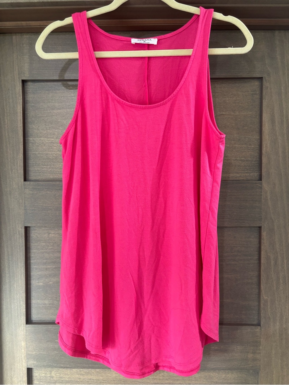 Zenana Outfitters Hot Pink Scoop Neck Tank Top